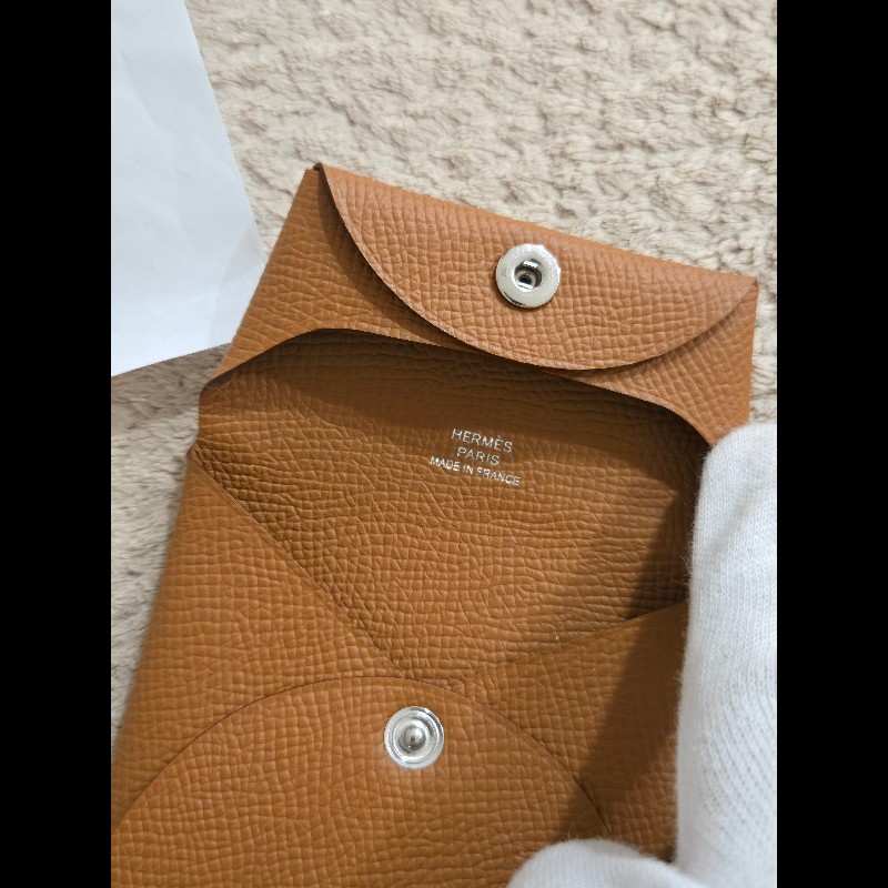 Hermes 愛馬仕 Bastia 金棕 零錢包-7