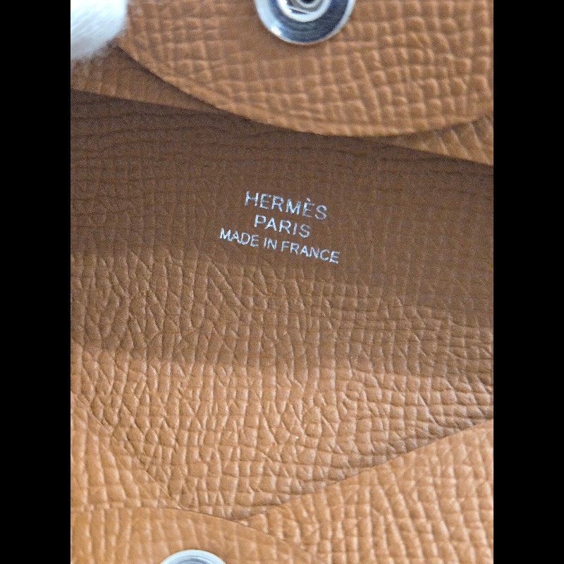 Hermes 愛馬仕 Bastia 金棕 零錢包-9
