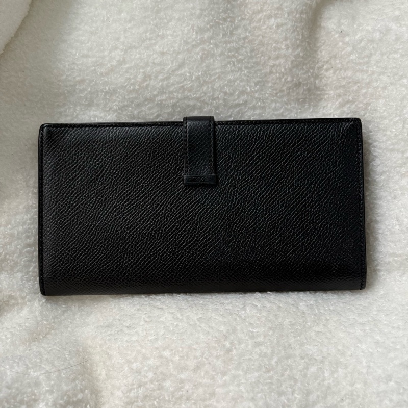 （國外購證）Hermes Bearn 長夾 黑金-1