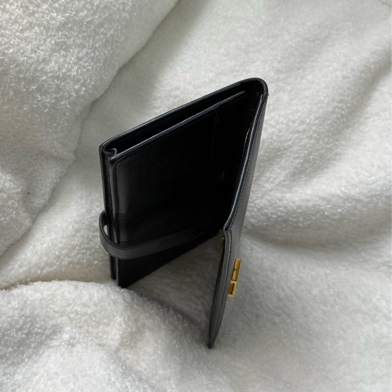 （國外購證）Hermes Bearn 長夾 黑金-3