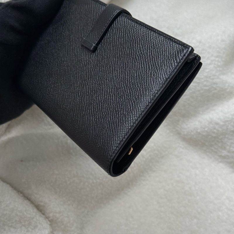 （國外購證）Hermes Bearn 長夾 黑金-11