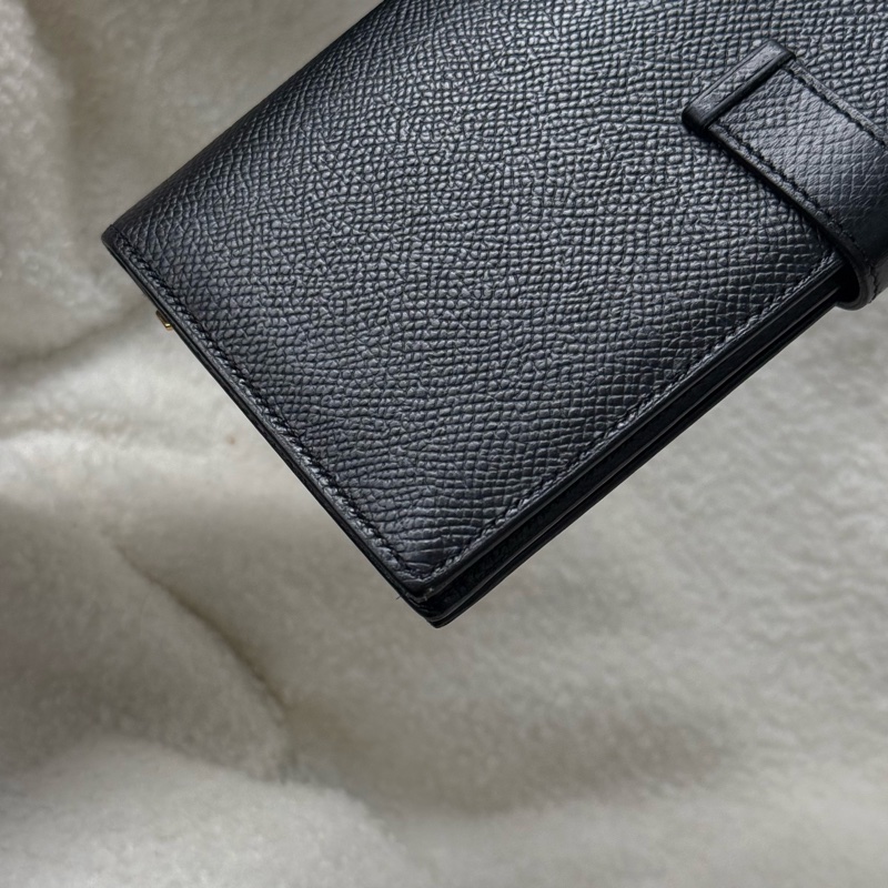 （國外購證）Hermes Bearn 長夾 黑金-12