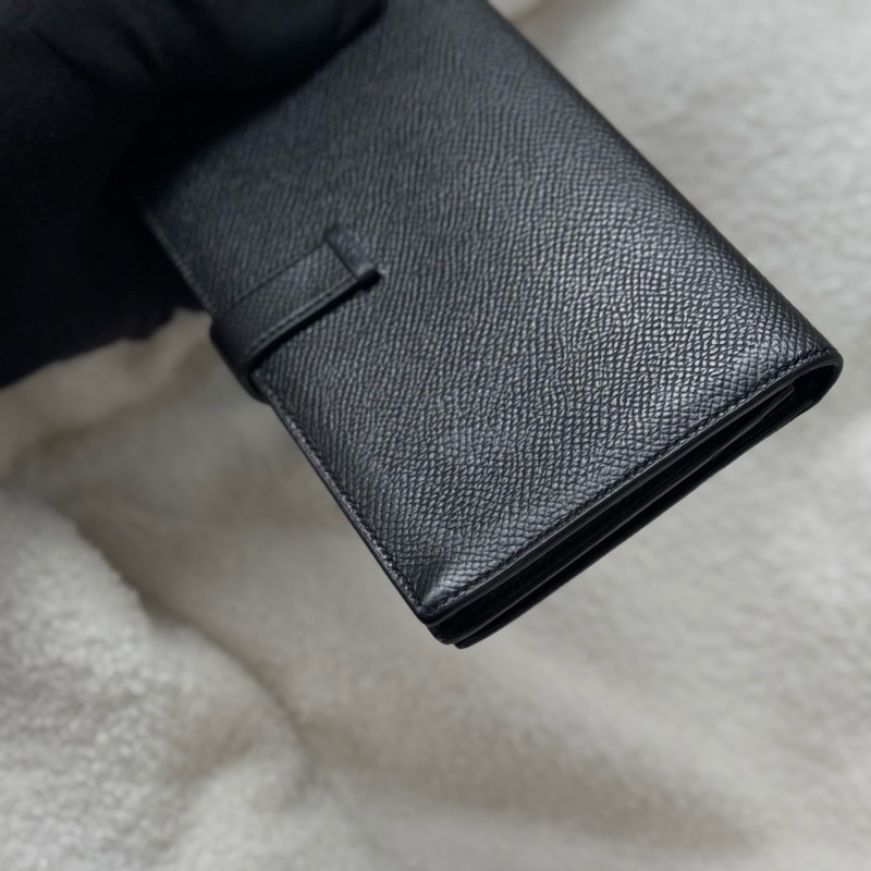 （國外購證）Hermes Bearn 長夾 黑金-13