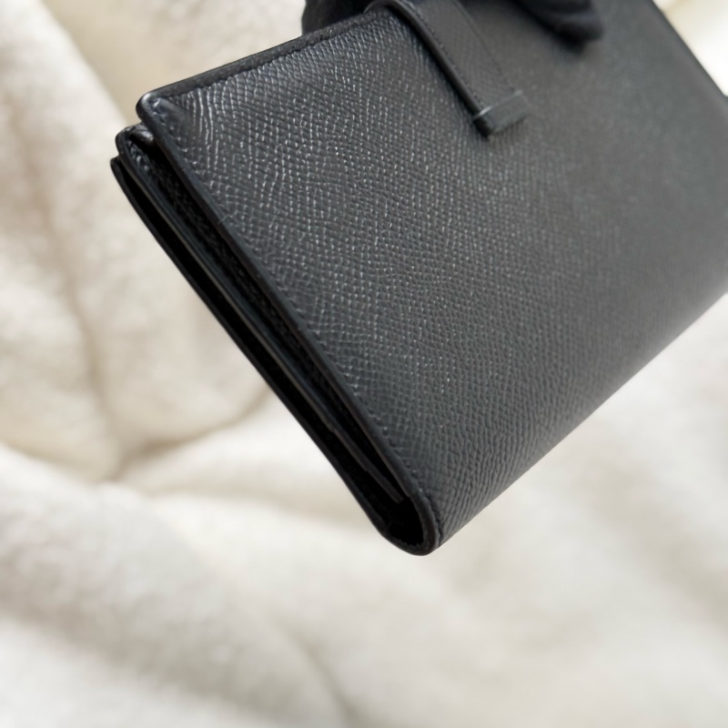 （國外購證）Hermes Bearn 長夾 黑金-14