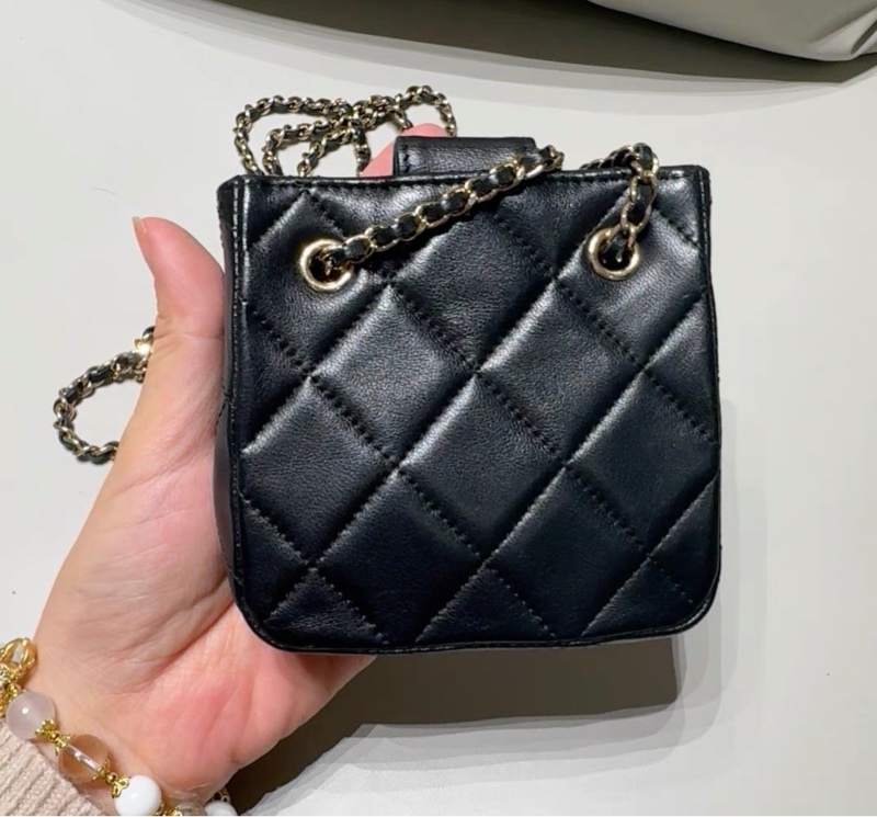 【96新 ✨ 全網最甜價！】Chanel香奈兒 黑金mini 小廢包 鏈條單肩斜挎包（下單前先詢問庫存❗️）-4
