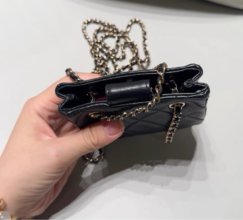 【96新 ✨ 全網最甜價！】Chanel香奈兒 黑金mini 小廢包 鏈條單肩斜挎包（下單前先詢問庫存❗️）-5