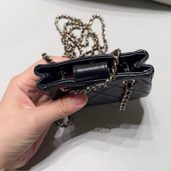 【96新 ✨ 全網最甜價！】Chanel香奈兒 黑金mini 小廢包 鏈條單肩斜挎包（下單前先詢問庫存❗️）-6