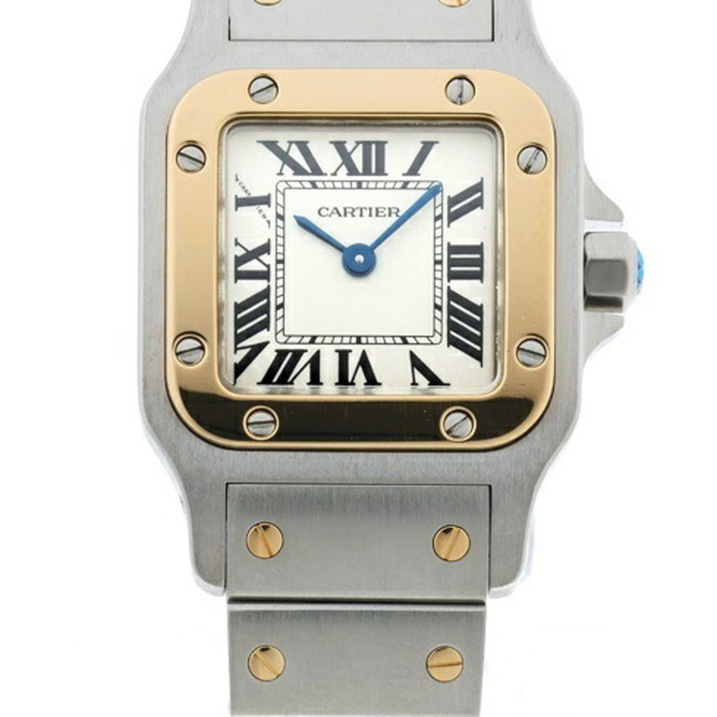 卡地亞 Santos Galbee 女士 W20012C4 米色石英錶 B-159901-1