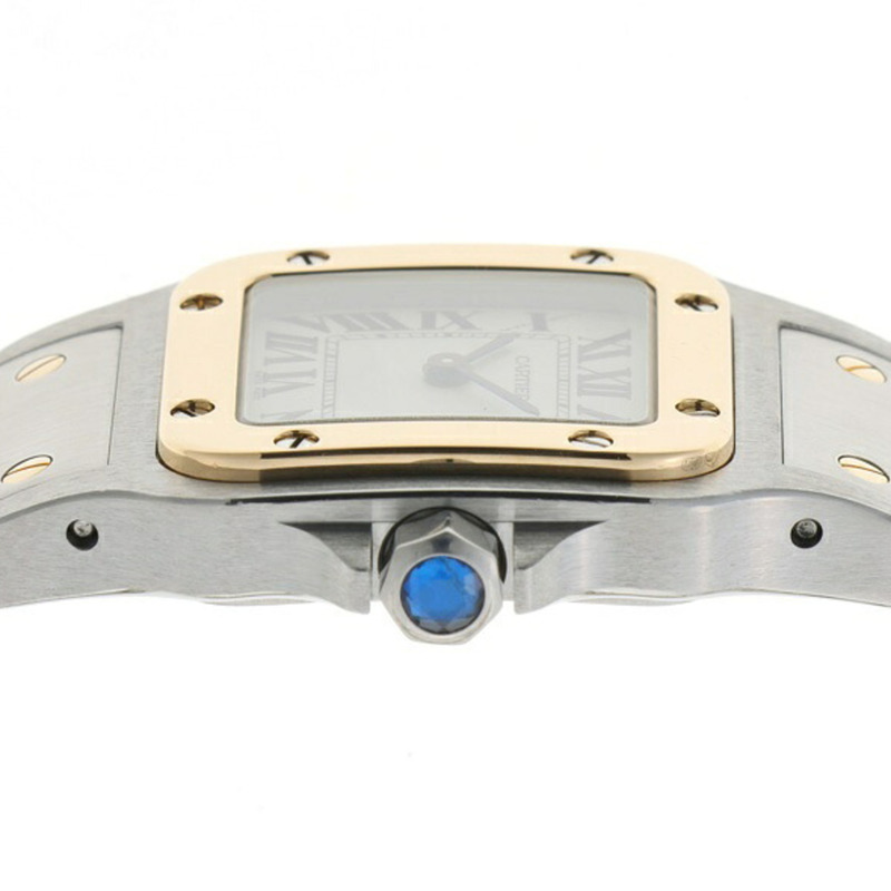 卡地亞 Santos Galbee 女士 W20012C4 米色石英錶 B-159901-4