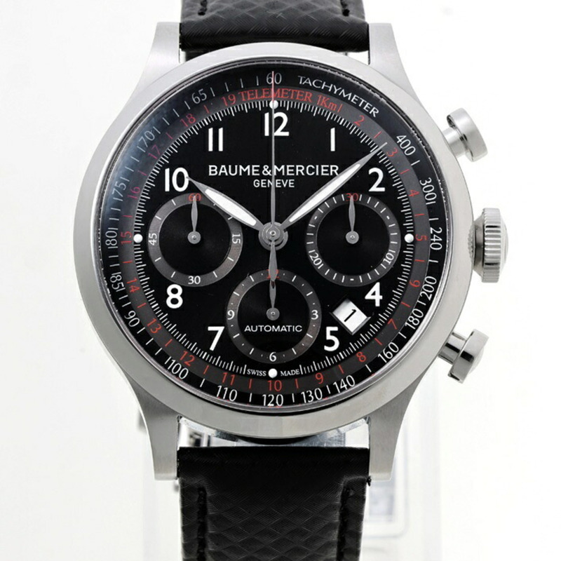 Baume & Mercier Capeland 65687 黑色自動腕錶 70258-2