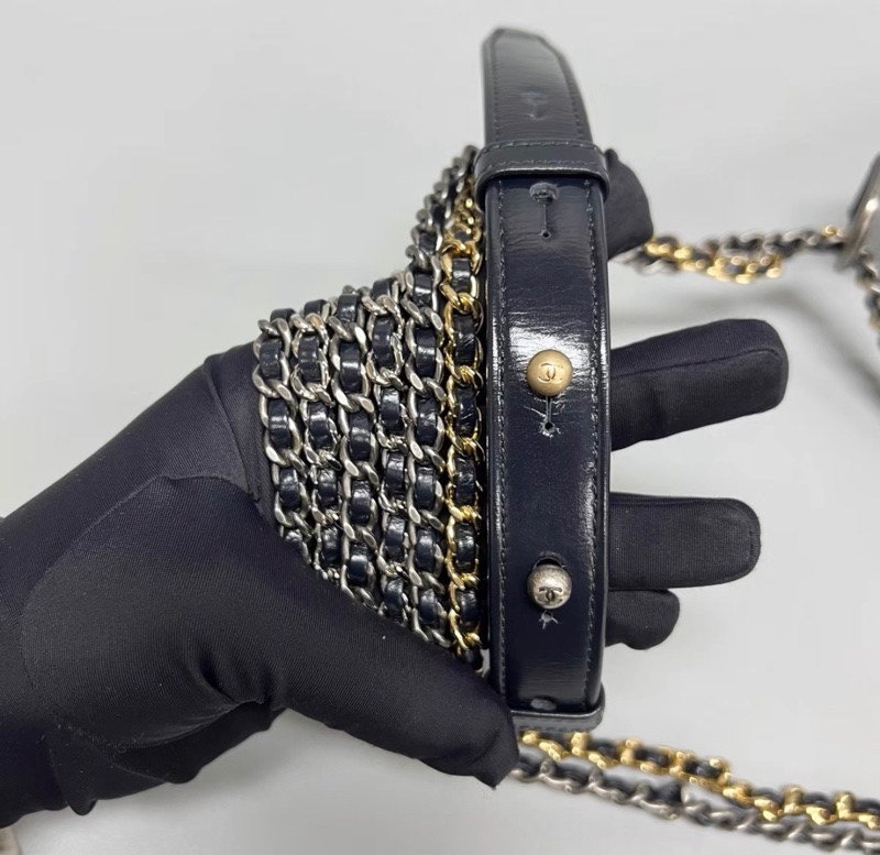 【96新 ✨ 全網最甜價！】Chanel香奈兒 黑白 毛呢拼皮 Gabrielle小號流浪包（下單前先詢問庫存❗️）-6