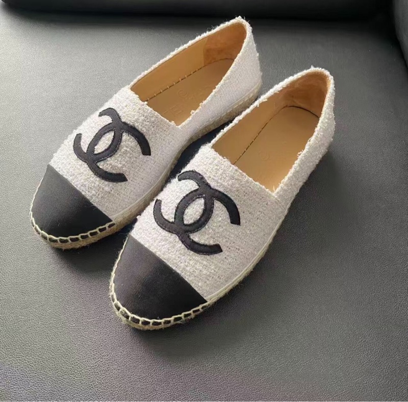 【經典款式❗️接近全新❗️低價優惠】Chanel香奈兒草編漁夫鞋-0