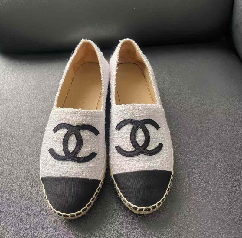 【經典款式❗️接近全新❗️低價優惠】Chanel香奈兒草編漁夫鞋-1