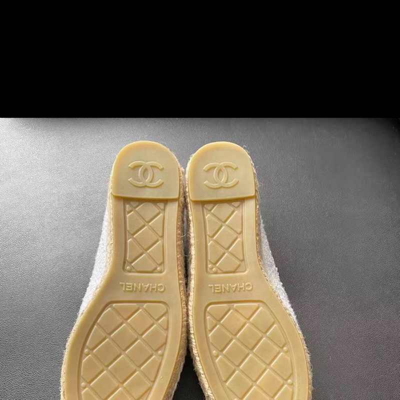 【經典款式❗️接近全新❗️低價優惠】Chanel香奈兒草編漁夫鞋-3