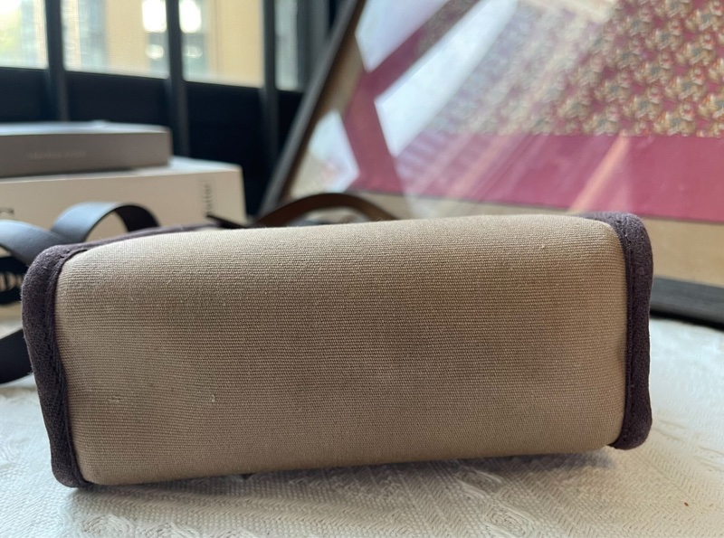 【低價撿漏❗️買到就是賺到❗️經典不過時】Hermes 中古 mini herbag背包 herbag 20 mini 烏木色 銀扣 單袋-3