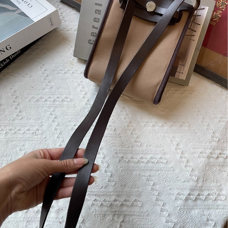 【低價撿漏❗️買到就是賺到❗️經典不過時】Hermes 中古 mini herbag背包 herbag 20 mini 烏木色 銀扣 單袋-7