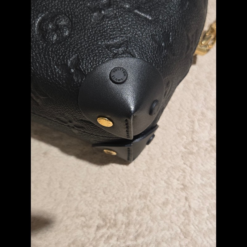 LV 路易威登 Louis Vuitton Petite Malle Souple 黑壓紋 軟皮小硬箱 雙背帶 復古箱包-14