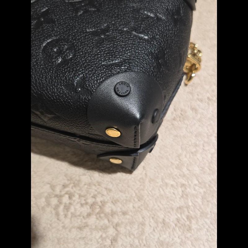 LV 路易威登 Louis Vuitton Petite Malle Souple 黑壓紋 軟皮小硬箱 雙背帶 復古箱包-16