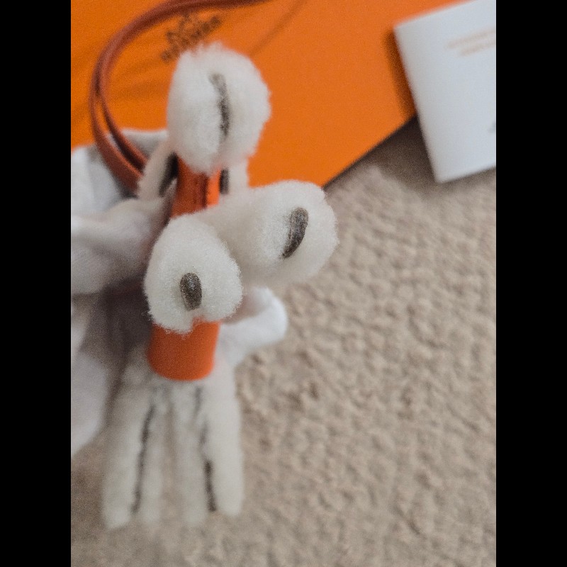 愛馬仕 Hermes Budy charm 橘色 狗狗 吊飾-11