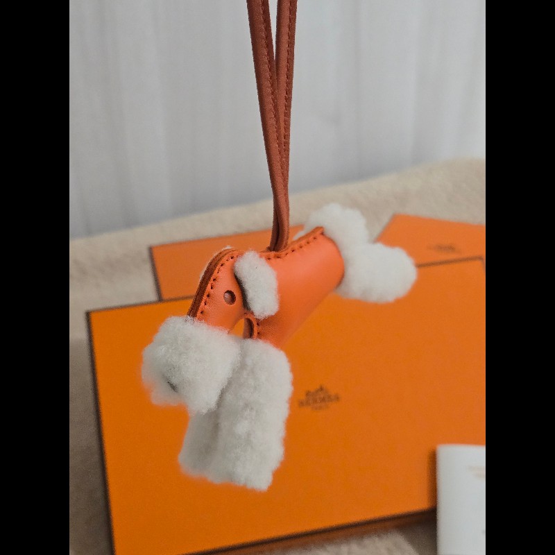 愛馬仕 Hermes Budy charm 橘色 狗狗 吊飾-18