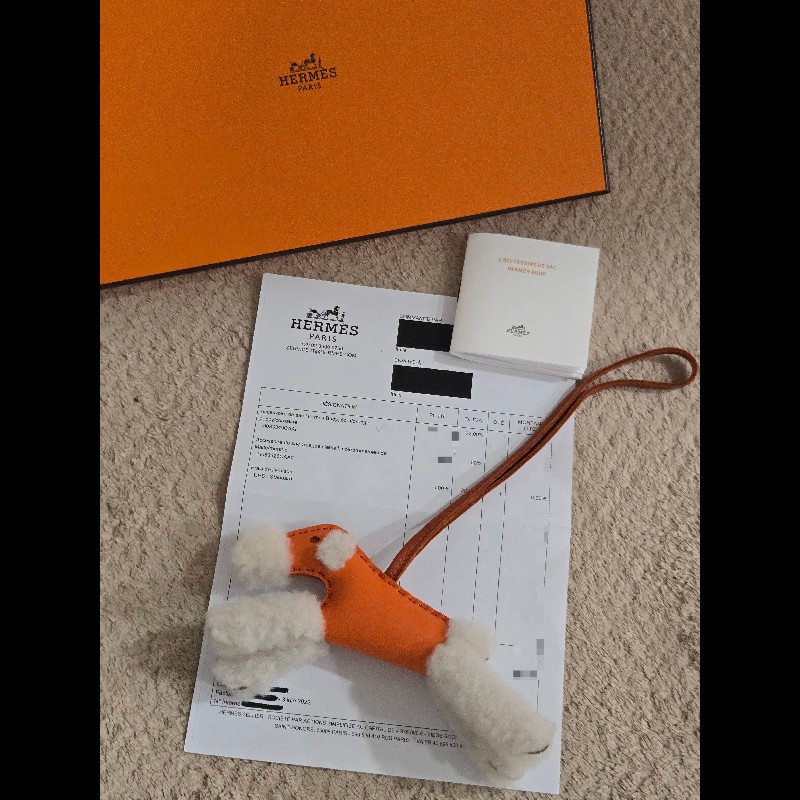 愛馬仕 Hermes Budy charm 橘色 狗狗 吊飾-23