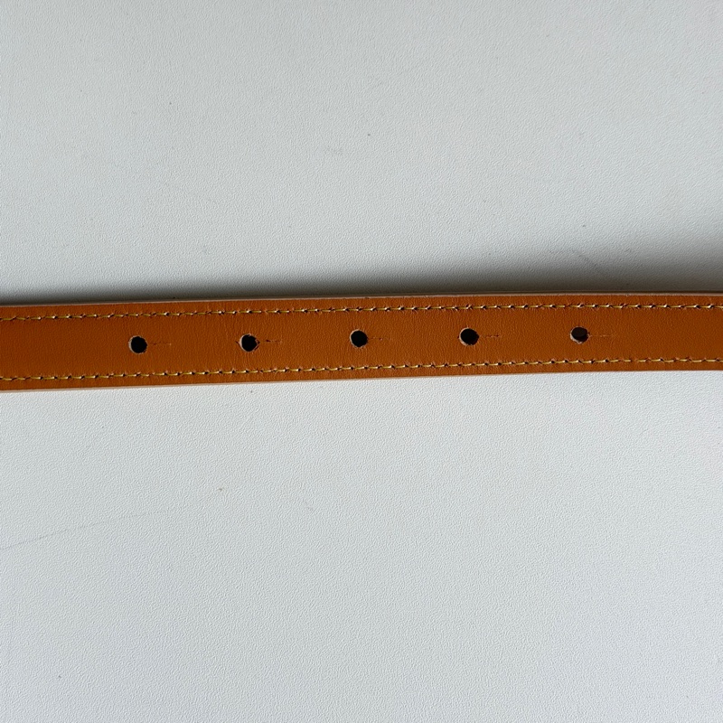 914intheair精品代購『全新閒置』Loewe 經典品牌logo奶茶色小牛皮腰帶/皮帶 85-23