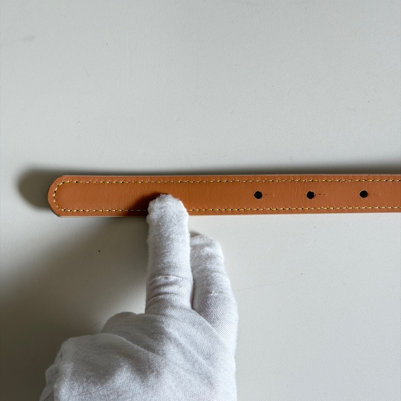 914intheair精品代購『全新閒置』Loewe 經典品牌logo奶茶色小牛皮腰帶/皮帶 85-24