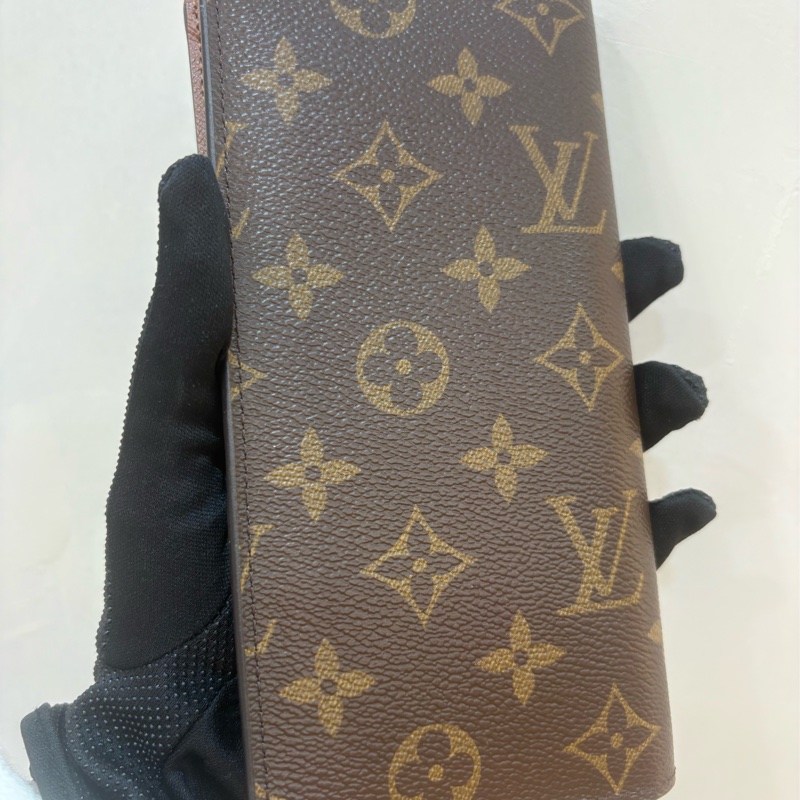 LV 老花字紋對開長夾 內裡有拉鏈款-2