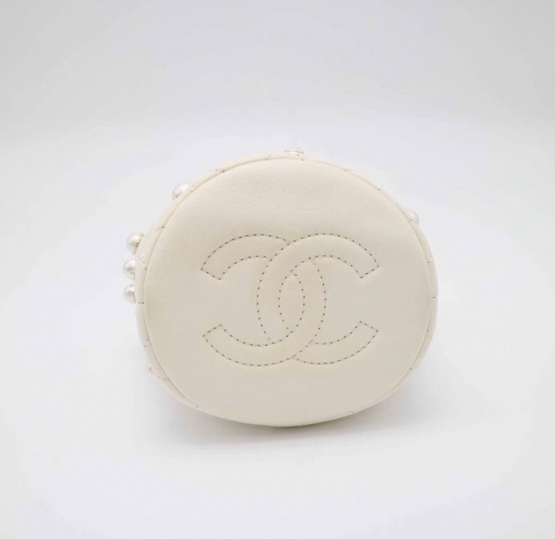 【97新 ✨ 全網最低價!】Chanel奶白珍珠mini水桶單肩包(下單前先詢問庫存❗️)-8