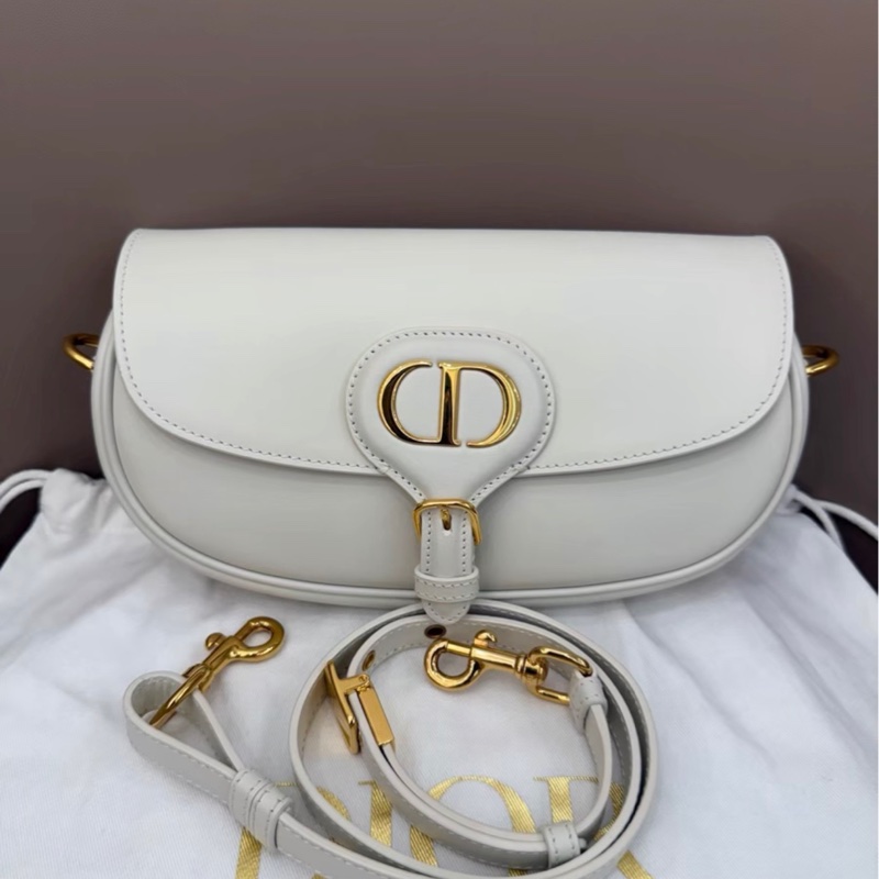 【96%新 ✨ 全網最低價！】迪奧 Dior bobby小號 奶白色 新月包 腋下包 （下單前先詢問庫存❗️）-0
