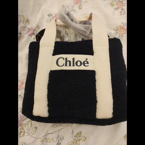CHLOÉ 毛絨絨托特包（黑）