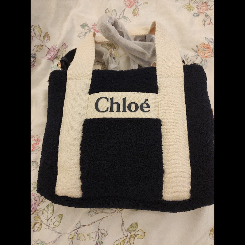 CHLOÉ 毛絨絨托特包（黑）-0