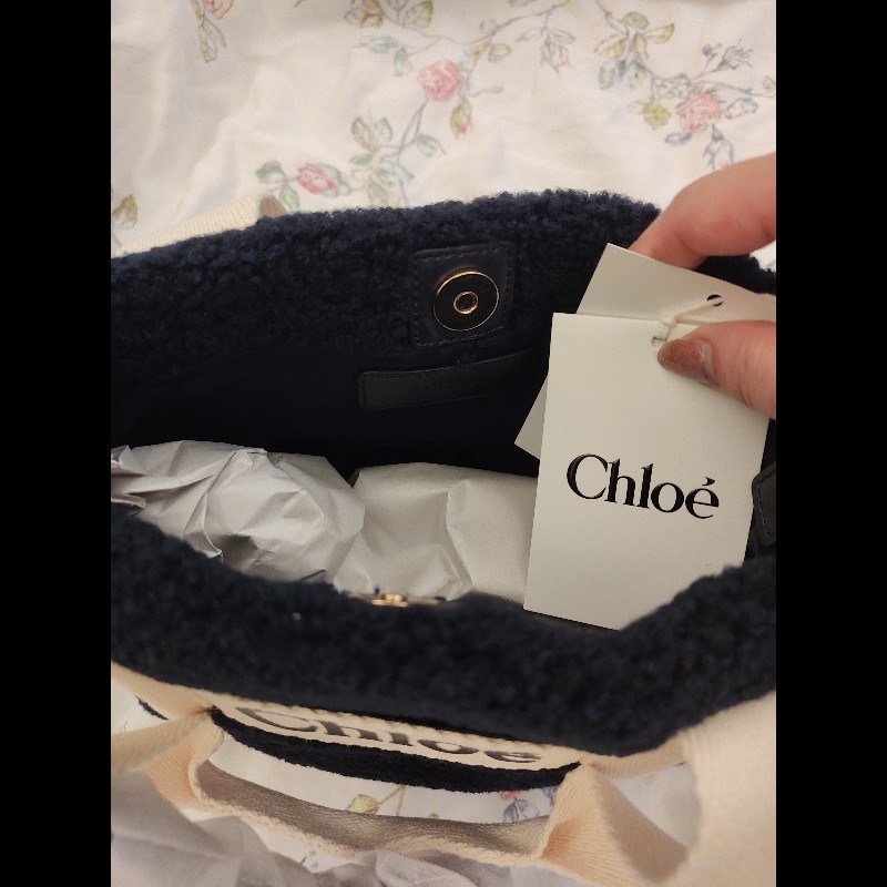 CHLOÉ 毛絨絨托特包（黑）-3