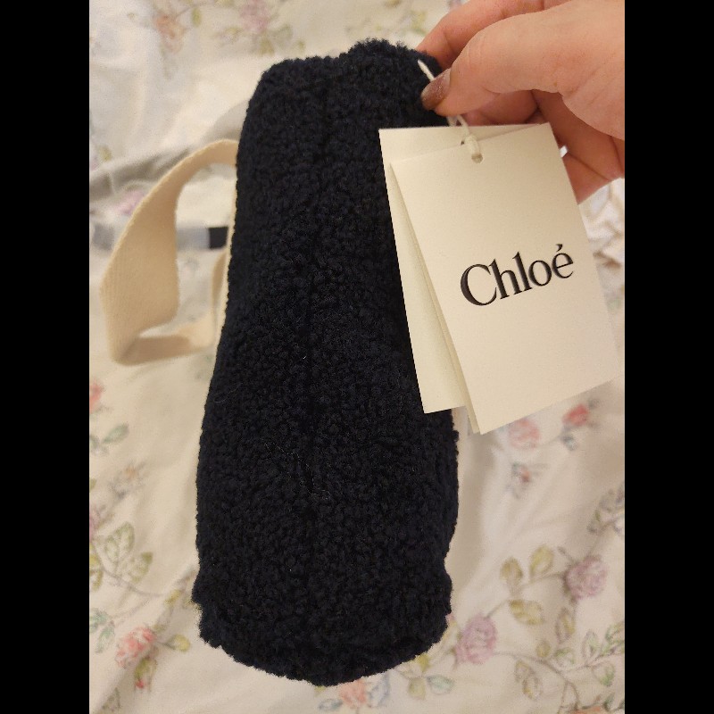 CHLOÉ 毛絨絨托特包（黑）-6