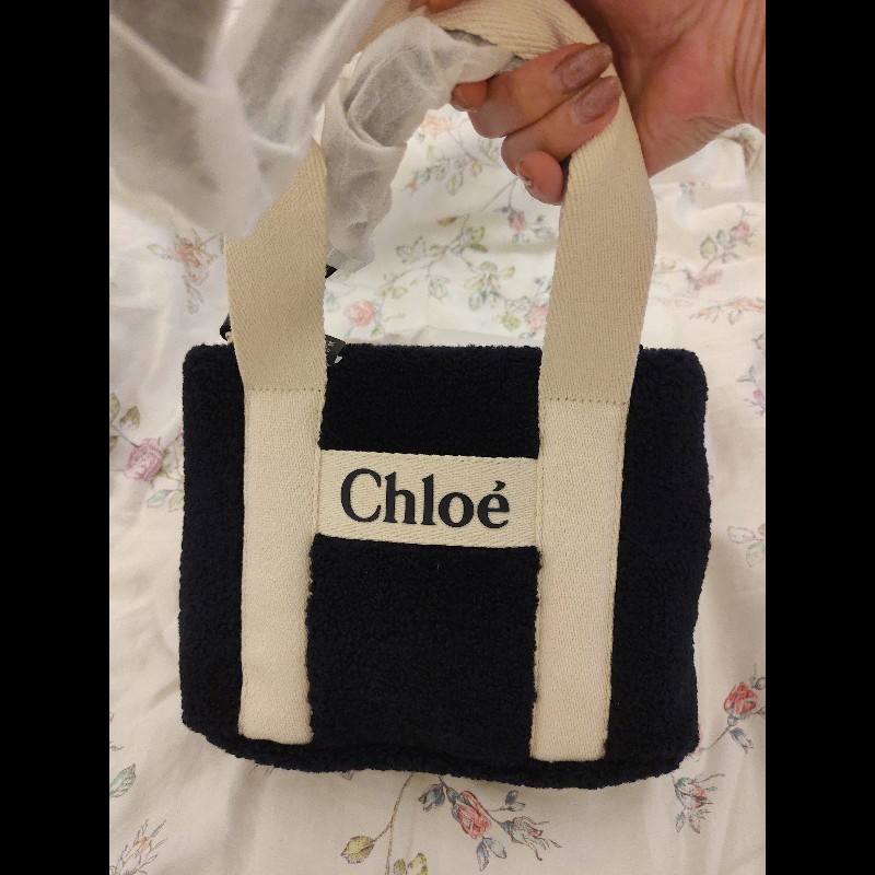 CHLOÉ 毛絨絨托特包（黑）-9