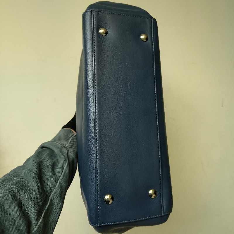 ㊣✨COACH✨蔻馳 藍色 拼色 口袋 皮革 肩背包 手提包 托特包 文件包/二手包/二手精品🌳二手樹屋🌳-5