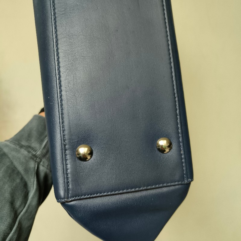 ㊣✨COACH✨蔻馳 藍色 拼色 口袋 皮革 肩背包 手提包 托特包 文件包/二手包/二手精品🌳二手樹屋🌳-11