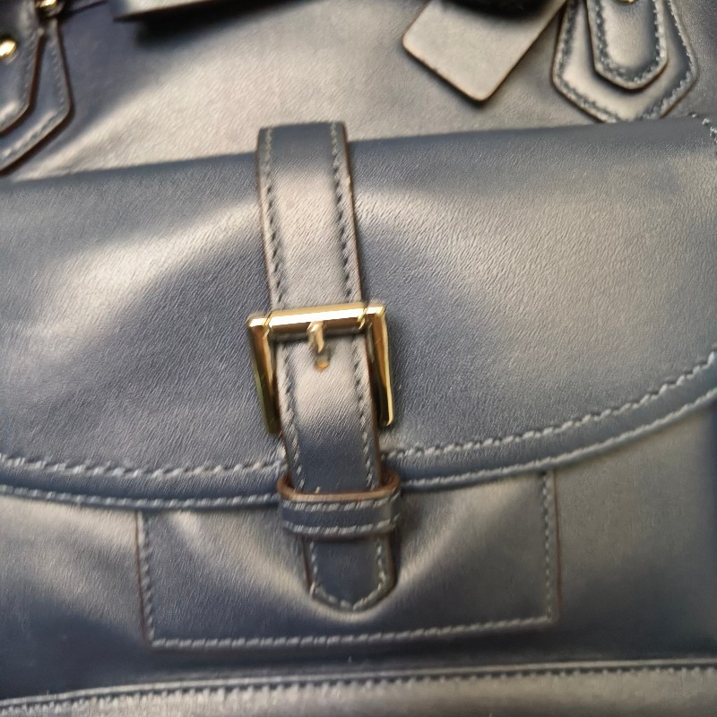 ㊣✨COACH✨蔻馳 藍色 拼色 口袋 皮革 肩背包 手提包 托特包 文件包/二手包/二手精品🌳二手樹屋🌳-14