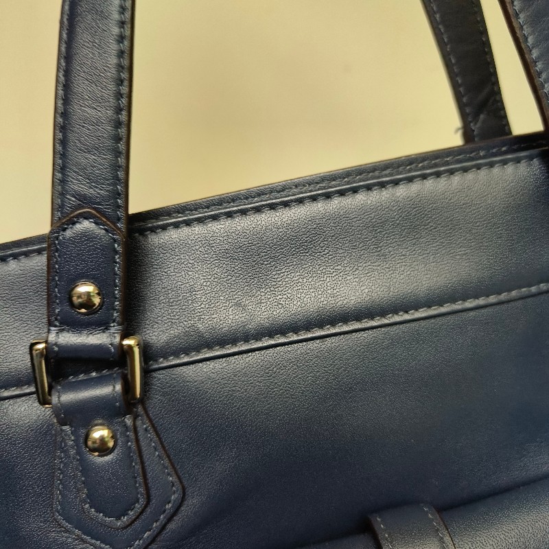 ㊣✨COACH✨蔻馳 藍色 拼色 口袋 皮革 肩背包 手提包 托特包 文件包/二手包/二手精品🌳二手樹屋🌳-18