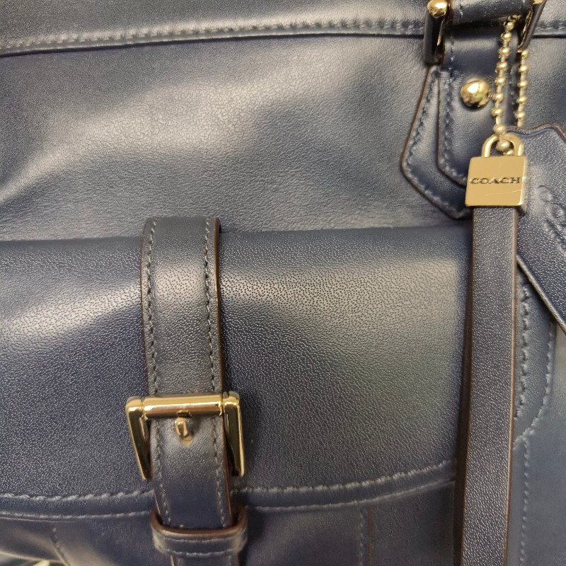 ㊣✨COACH✨蔻馳 藍色 拼色 口袋 皮革 肩背包 手提包 托特包 文件包/二手包/二手精品🌳二手樹屋🌳-20