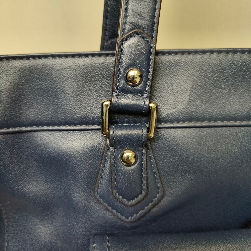 ㊣✨COACH✨蔻馳 藍色 拼色 口袋 皮革 肩背包 手提包 托特包 文件包/二手包/二手精品🌳二手樹屋🌳-22