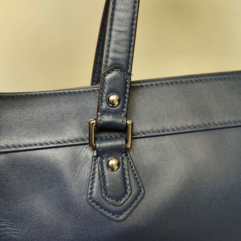 ㊣✨COACH✨蔻馳 藍色 拼色 口袋 皮革 肩背包 手提包 托特包 文件包/二手包/二手精品🌳二手樹屋🌳-24