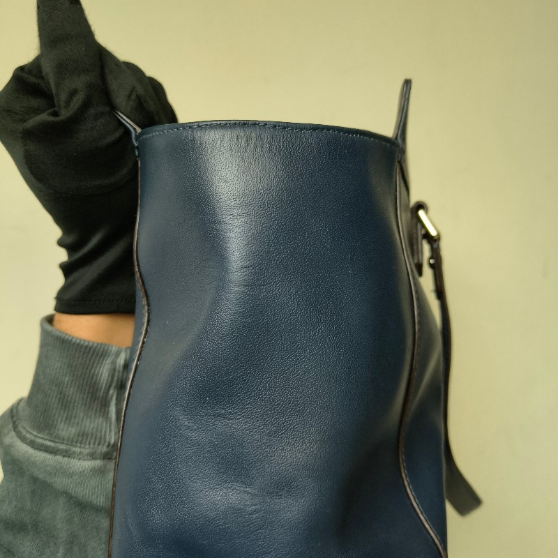 ㊣✨COACH✨蔻馳 藍色 拼色 口袋 皮革 肩背包 手提包 托特包 文件包/二手包/二手精品🌳二手樹屋🌳-26