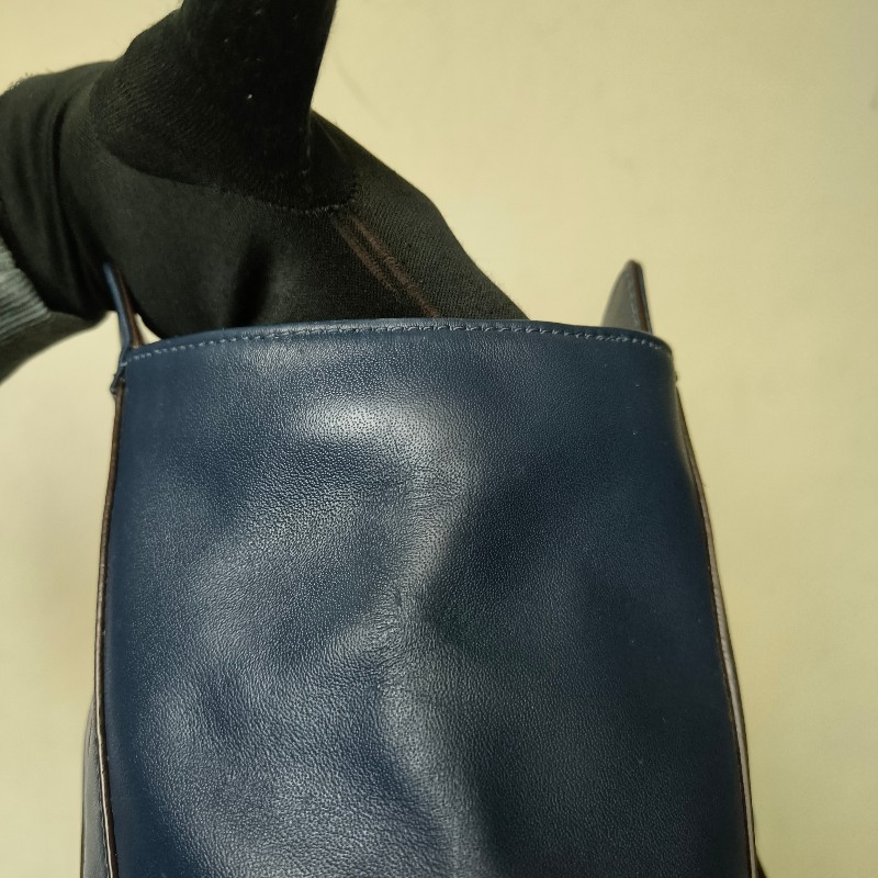 ㊣✨COACH✨蔻馳 藍色 拼色 口袋 皮革 肩背包 手提包 托特包 文件包/二手包/二手精品🌳二手樹屋🌳-36