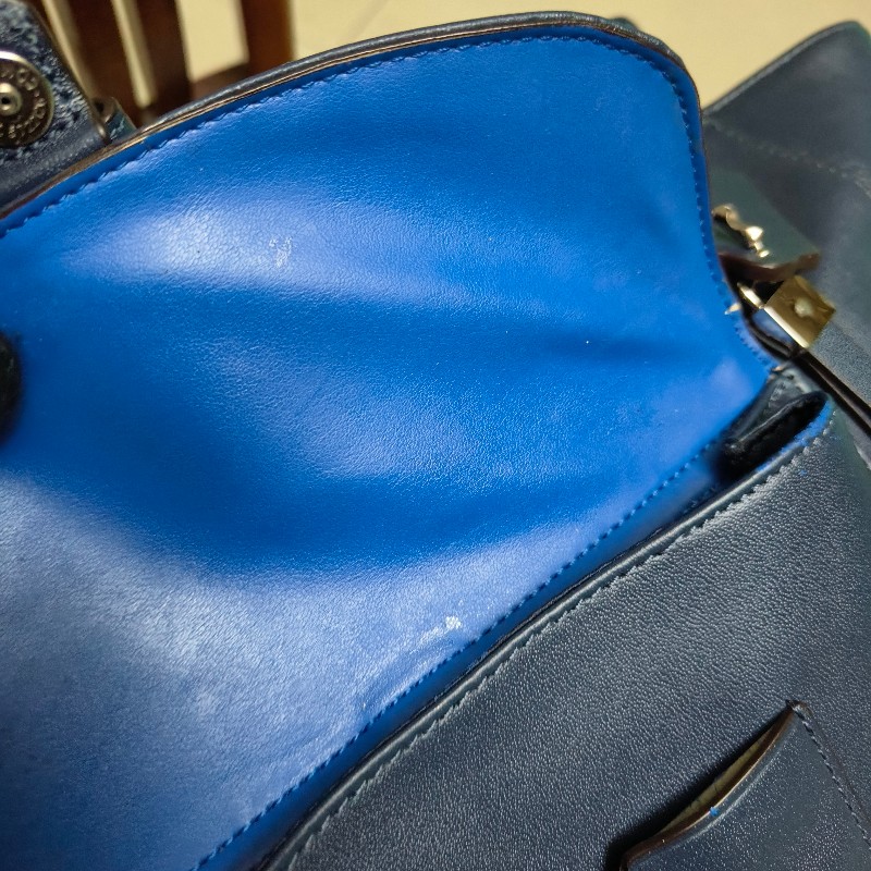 ㊣✨COACH✨蔻馳 藍色 拼色 口袋 皮革 肩背包 手提包 托特包 文件包/二手包/二手精品🌳二手樹屋🌳-52