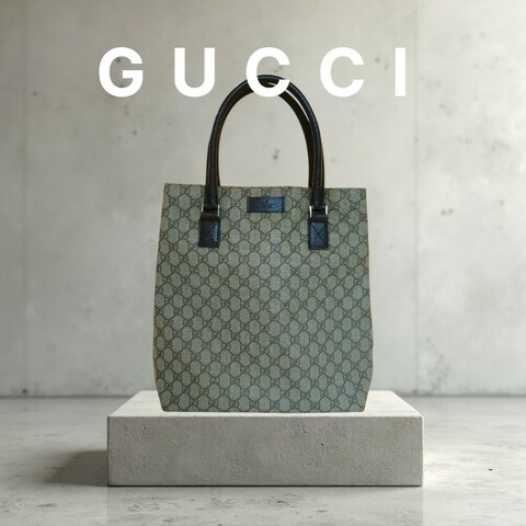 ㊣✨GUCCI✨（附防塵袋）古馳 GG 老花 塗層帆布 皮革 通勤 手提包 文件包 琴譜包/二手包/保證正品🌳二手樹屋🌳