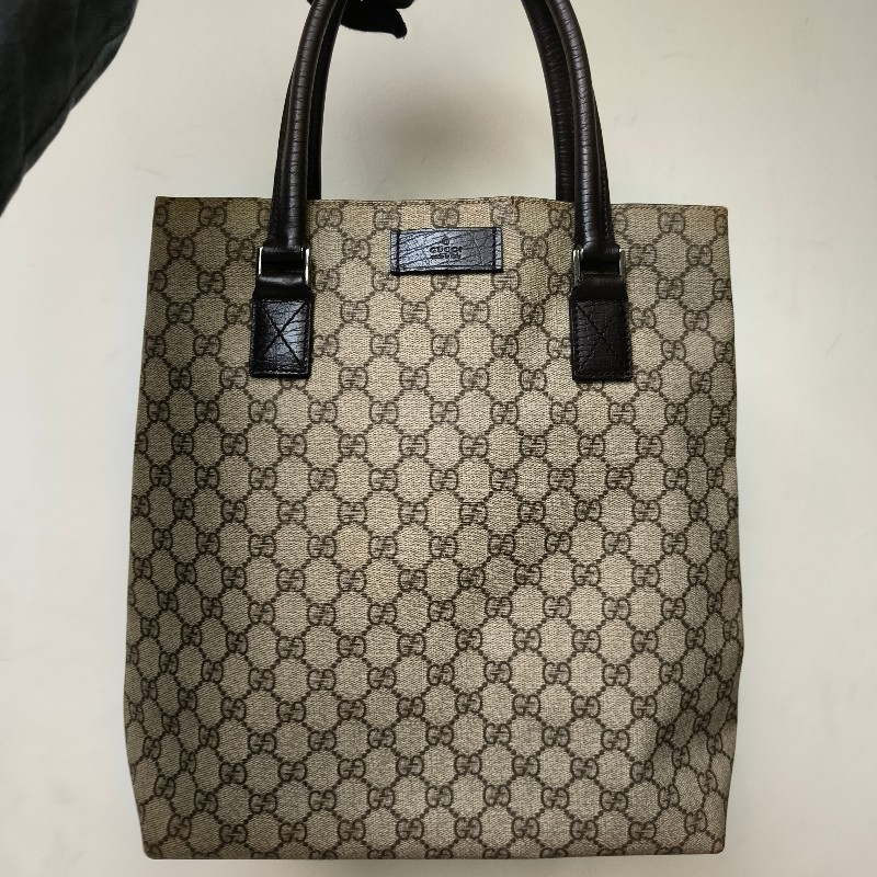 ㊣✨GUCCI✨(附防塵袋)古馳 GG 老花 塗層帆布 皮革 通勤 手提包 文件包 琴譜包/二手包/保證正品🌳二手樹屋🌳-2