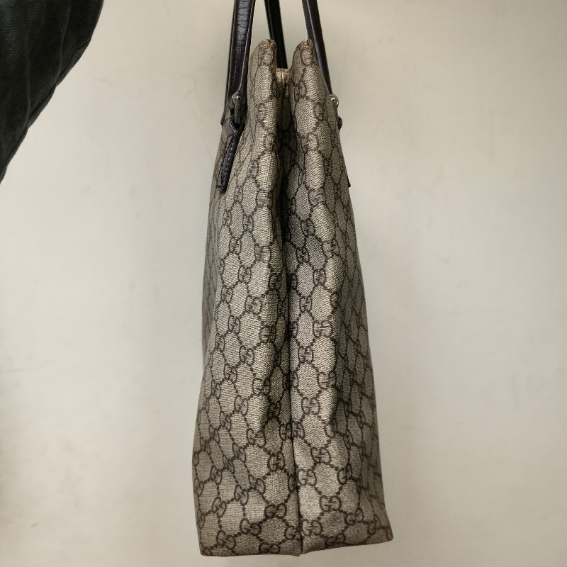 ㊣✨GUCCI✨(附防塵袋)古馳 GG 老花 塗層帆布 皮革 通勤 手提包 文件包 琴譜包/二手包/保證正品🌳二手樹屋🌳-3