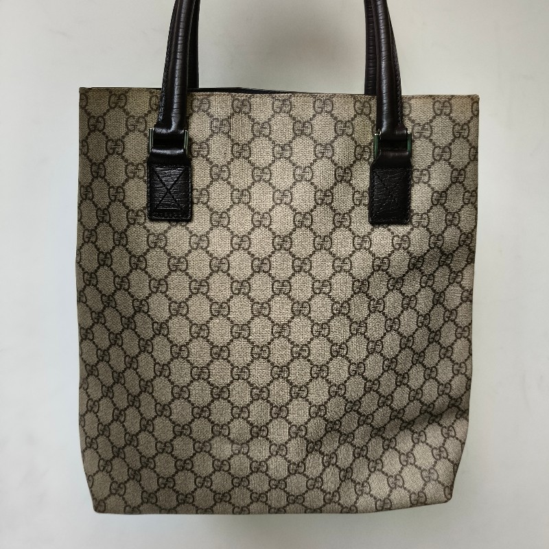 ㊣✨GUCCI✨(附防塵袋)古馳 GG 老花 塗層帆布 皮革 通勤 手提包 文件包 琴譜包/二手包/保證正品🌳二手樹屋🌳-4