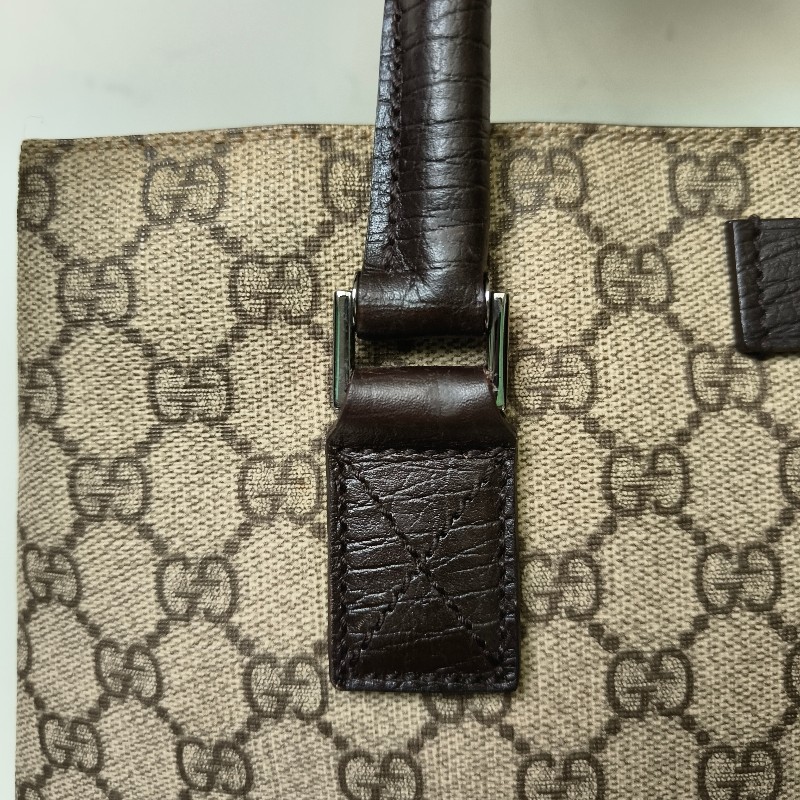 ㊣✨GUCCI✨(附防塵袋)古馳 GG 老花 塗層帆布 皮革 通勤 手提包 文件包 琴譜包/二手包/保證正品🌳二手樹屋🌳-18